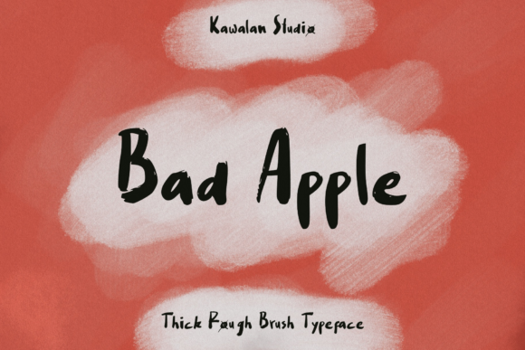 Bad Apple: Bold Brushed Font for Design