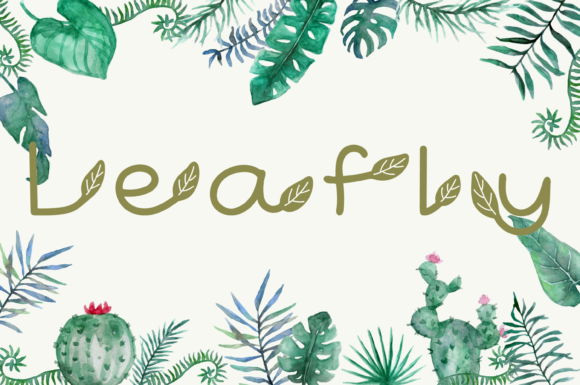 Leafly Minimal Style: Whimsical Handwritten Font