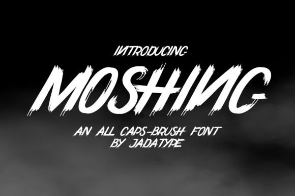 Moshing Font: Bold Brushed Lines for Creative Design