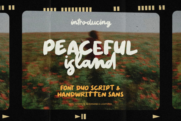Peaceful Island: Elevating Design with a Brushed Duo Font